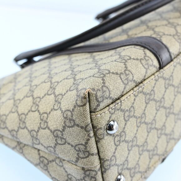 Auth Gucci Gg Supreme Tote Bag Pvc #136490G24B - Picture 8 of 15
